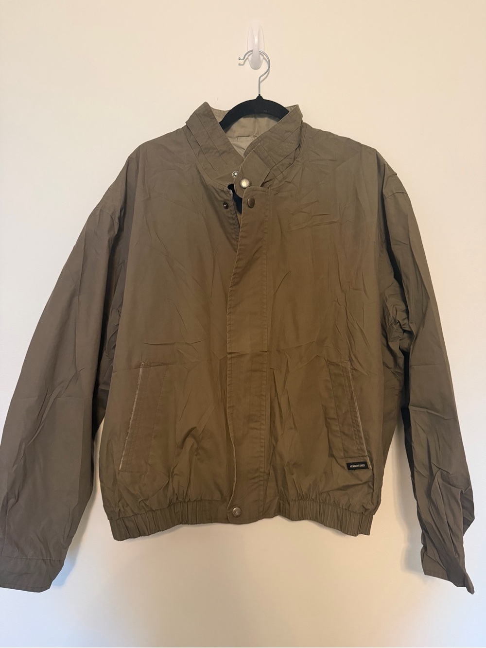 Vintage Members Only Mariner Jacket Men’s L Tan Khaki Bomber Windbreaker 90s